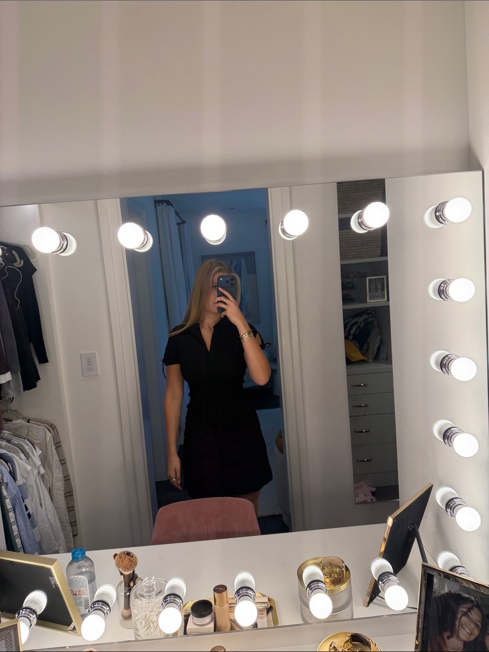 Theory Black Short Sleeve linen Shift Dress - Classic Little Black Dress